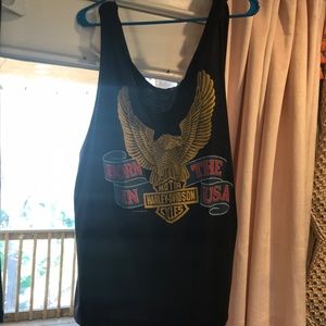 Vintage Harley Davidson “Born in the USA” cutoff